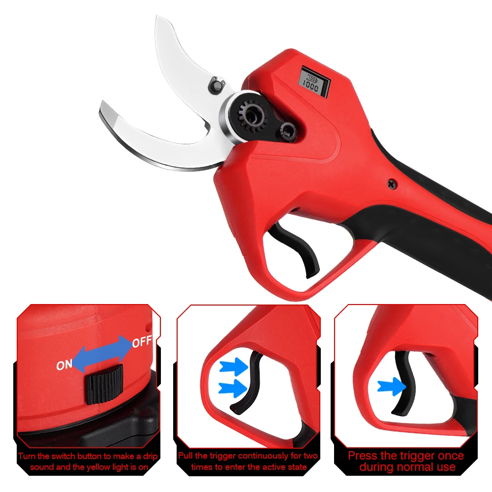 

Brushless Electric Pruner Shear 50mm Efficient Fruit Tree Bonsai Pruning Tree Branches Cutter For Makita 18V Battery