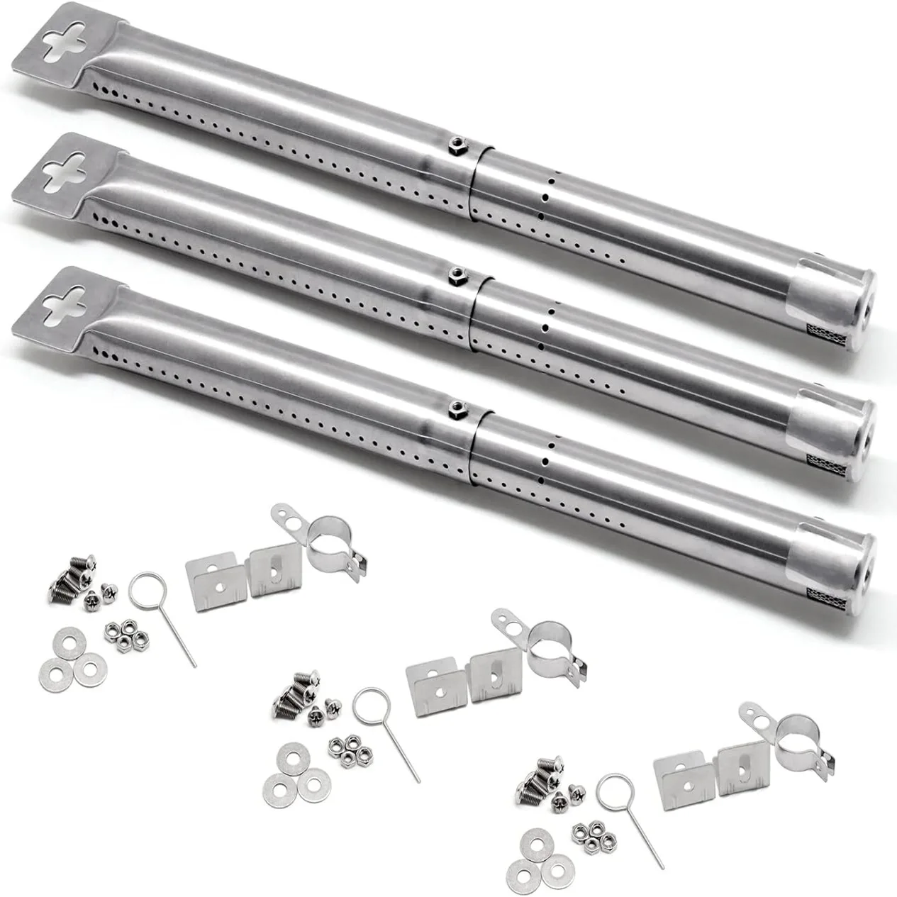 Universal Adjustable Stainless Steel Gas Grill Burner 12‑17.5 Inch BBQ Replacement Parts