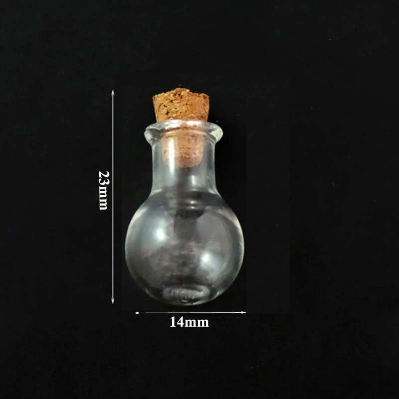 5-10 stücke Glas Mini Wishing Flasche Kork Flaschen Leere Probe Gläser Hause Dekoration DIY Schmuck Anhänger Kork Stopper lagerung Fläschchen – Detail 3