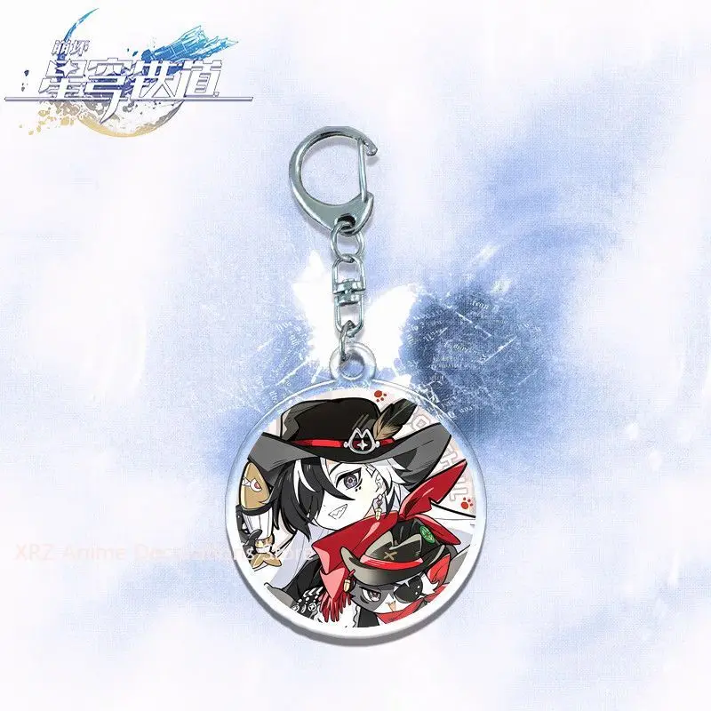 Anime honkai: star rail robin boothill chaveiro acessórios bonito saco pingente chaveiro acrílico dos desenhos animados menina mascote pingente presentes