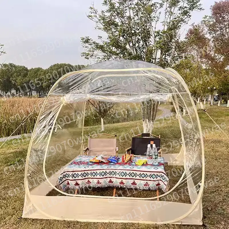 Winter Transparent Bubble Tent, Starry Sky Sunroom for Yard & Restaurant, Outdoor Camping Warm Shelter