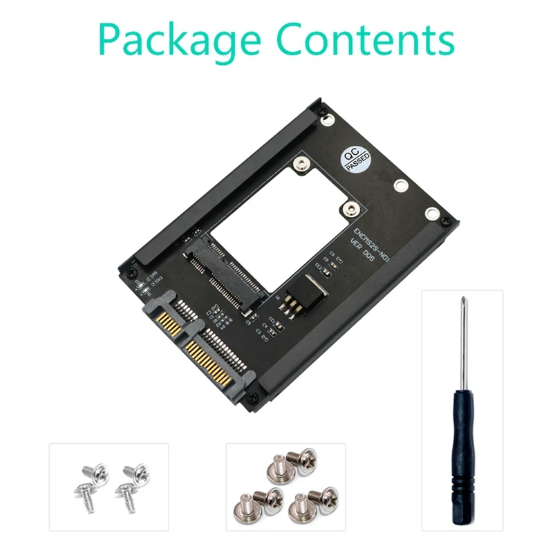 MSATA SSD To 2.5Inch SATA 3.0 III Adapter Card With Frame Bracket Support Full Size MSATA SSD 6Gps For Desktop Computer 1 Set