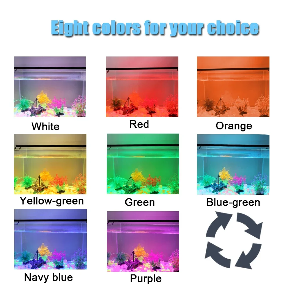 120cm Aquarium LED Light with Full Spectrum Dimmer Plant Growth Fish Tank Decoration 24/7 DIY Auto On Off 7 Colors Freshwater
