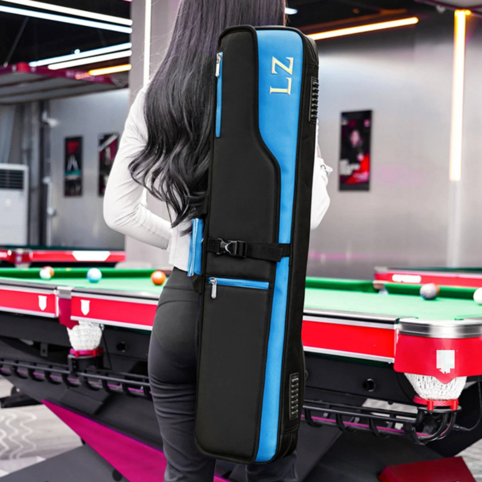 8-Slot Cue Case Padded Slots Snooker Cue Case Sports Gear Lightweight Heavy-Duty for Billiard Hall view 5