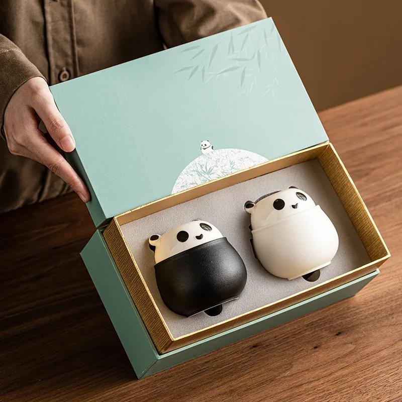 

Panda Mini Tea Can Ceramic Premium High-end Small Tea Can Sealed Moisture-proof Tea Storage Can Portable