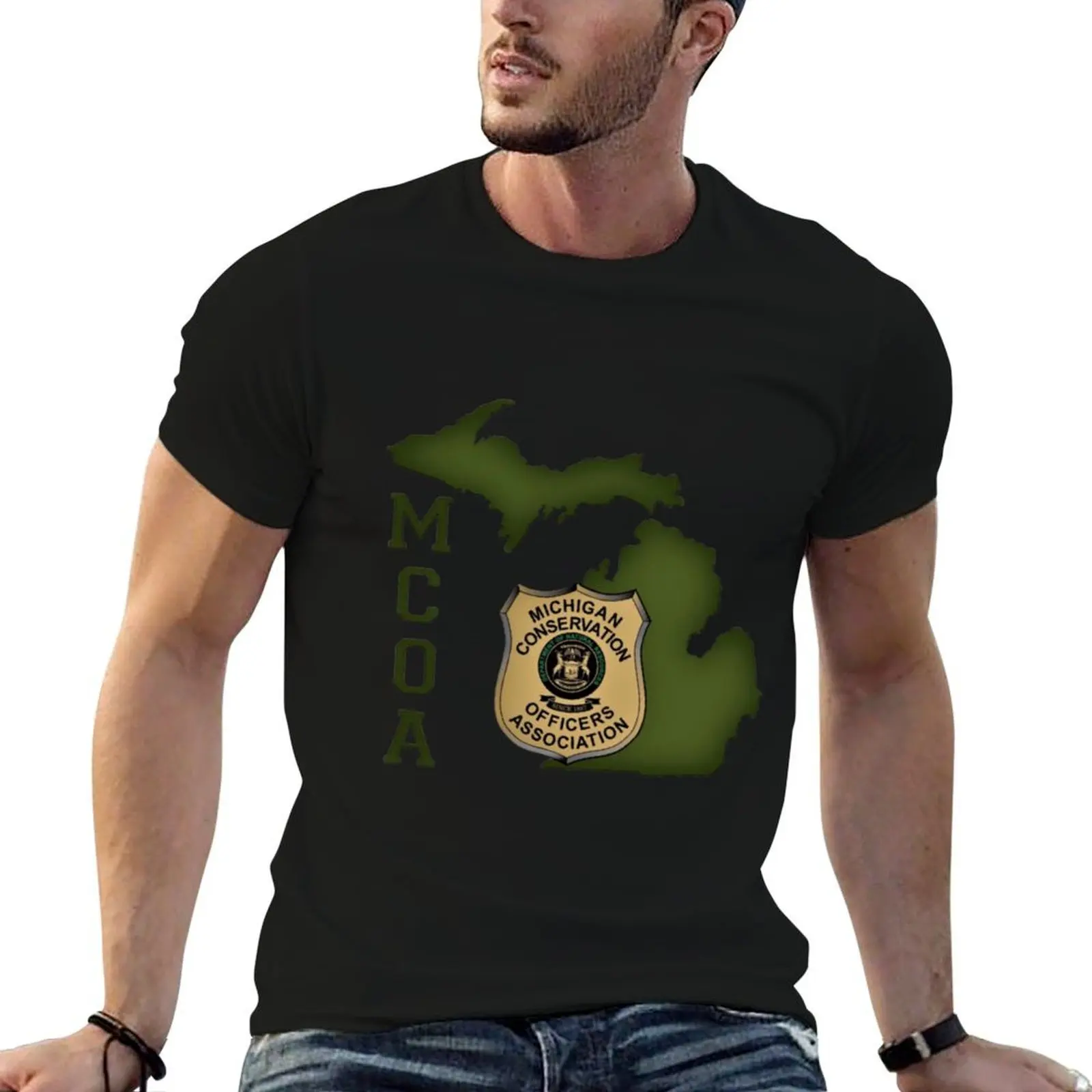 Michigan Conservation Officer Association T-Shirt for a boy anime figures big and tall t shirts for men