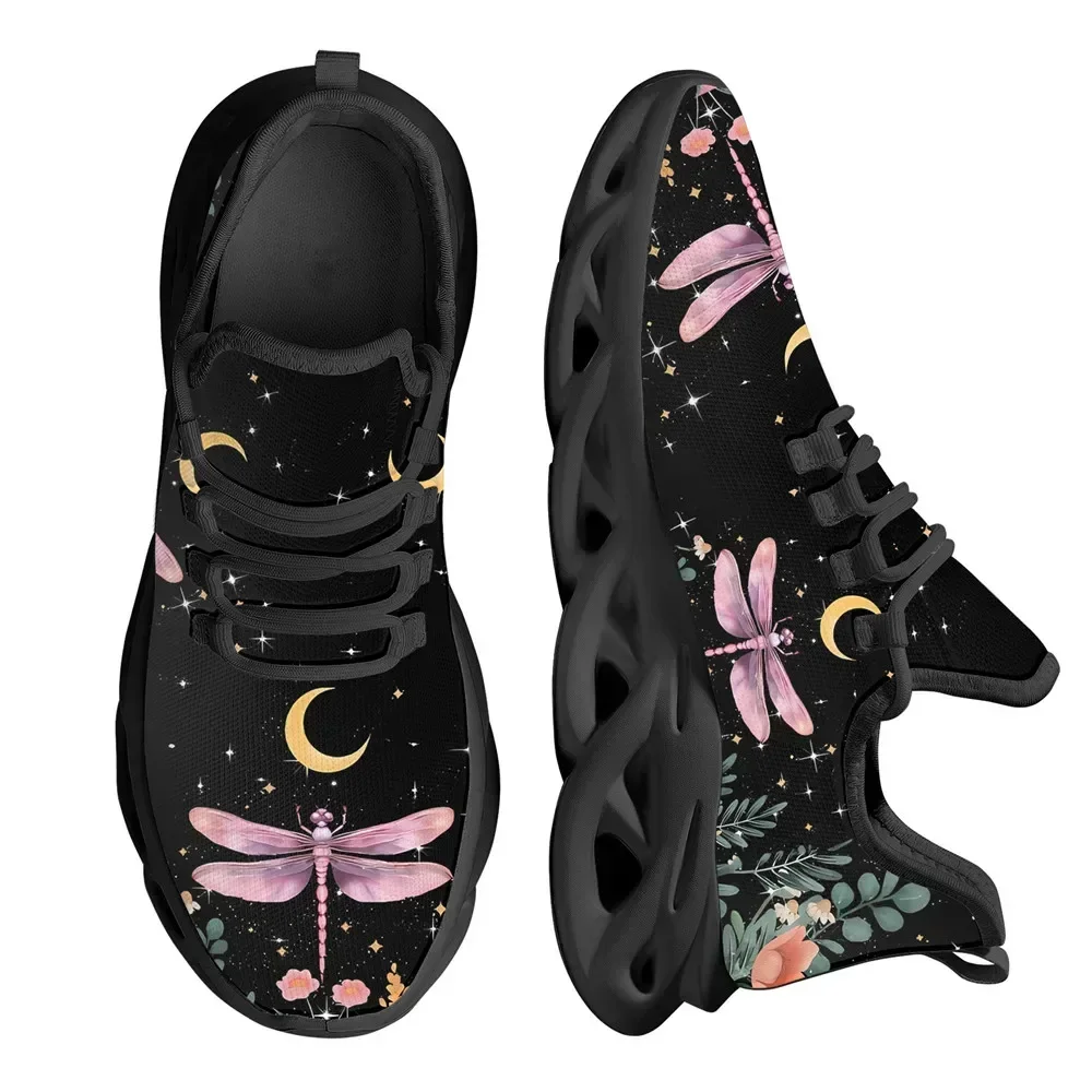 

Custom Made 2023 Women's Mesh Sneakers Dragonfly Moon Design Running Tennis Shoes Comfortable Vulcanized Shoes Casual Footwear
