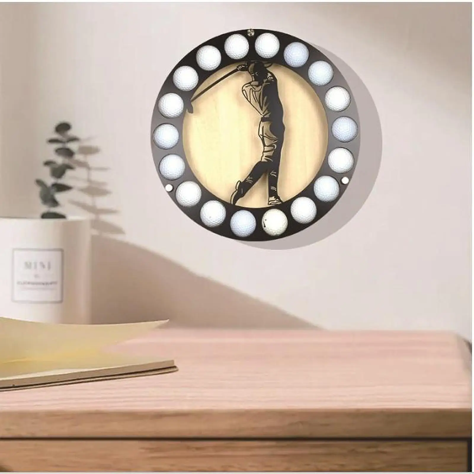 

Golf Ball Display Holder Creative Round Wall Art Hanging Decorative Golf