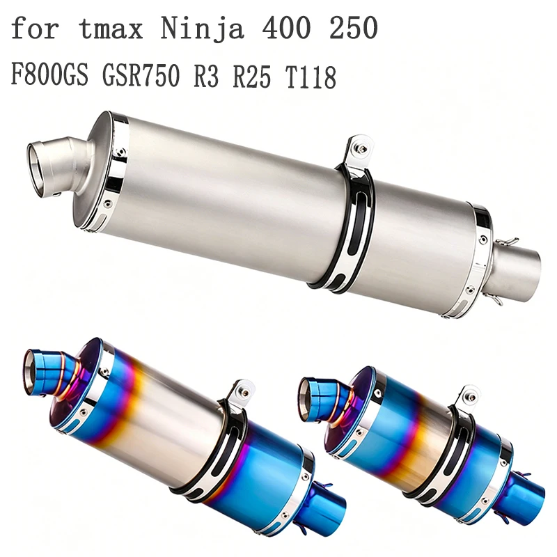 Universal  with DB KillerMotorcycle Exhaust Muffler Left Right Side Escape Moto for tmax Ninja 400 250 F800GS GSR750 R3 R25 T11