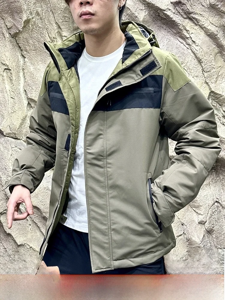 

Редкое найти! Ультразвуковой хлопковый джет! Осенне-зимняя элитная уличная водонепроницаемая ветрозащитная мужская верхняя одежда для катания на лыжах пальто