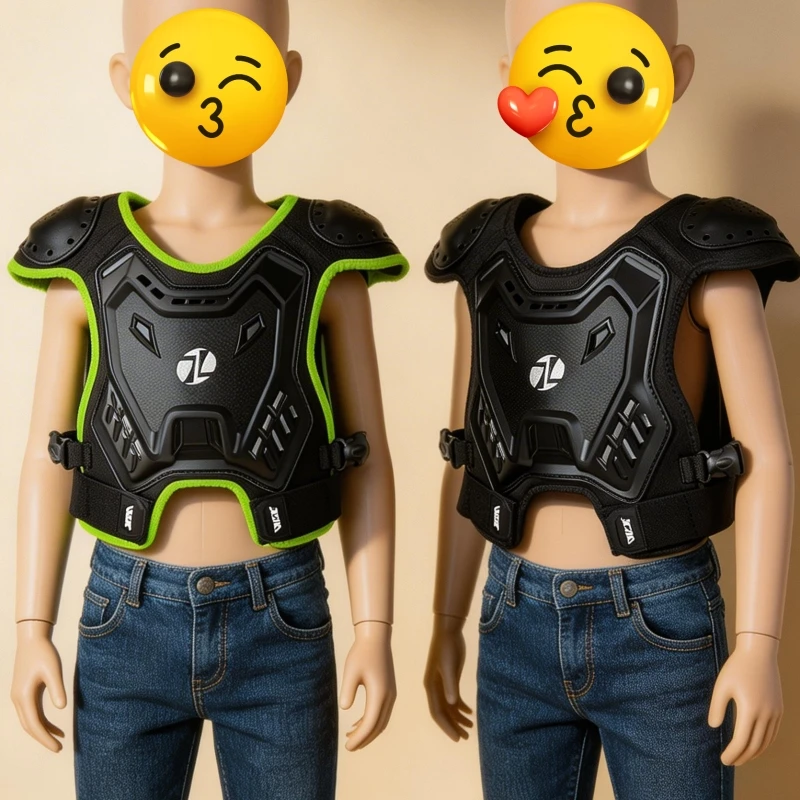 Children Motorcycle Armor Vest Chest and Back Protector for Motocross MTB BMX Skateboard Scooter Skiing Kids Gear