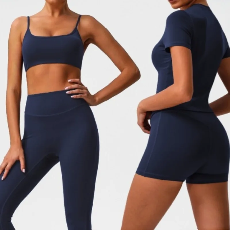 

Women's 2 Piece Yoga Suit Fitness Gym Sports Set Hip Lifting High Waist Tracksuit Quick Drying Breathable Running Set
