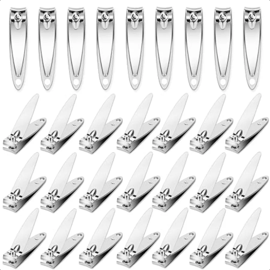 

30 Pack Fingernail Clipper Toenail Clippers Pack Stainl Steel Small Nail Clippers in Bulk Portable Travel Finger Toe Nail Clipp
