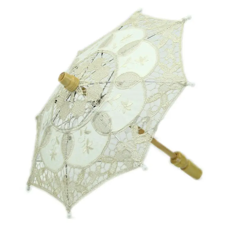 Embroidered Lace Parasol for Women, Bridal Wedding Party, Photography, Fashion, Show Decors, 15cm