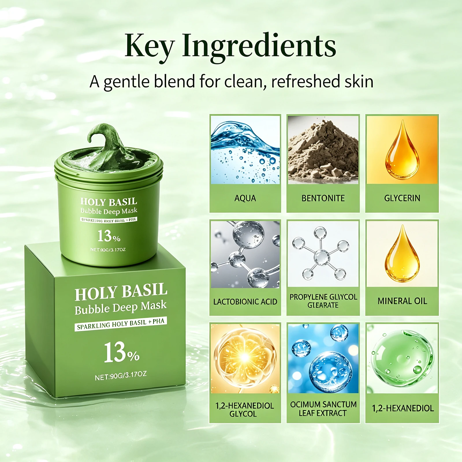 Diep reinigend groene thee mod - Green Tea Cleansing Clay Mask recensie en prijs