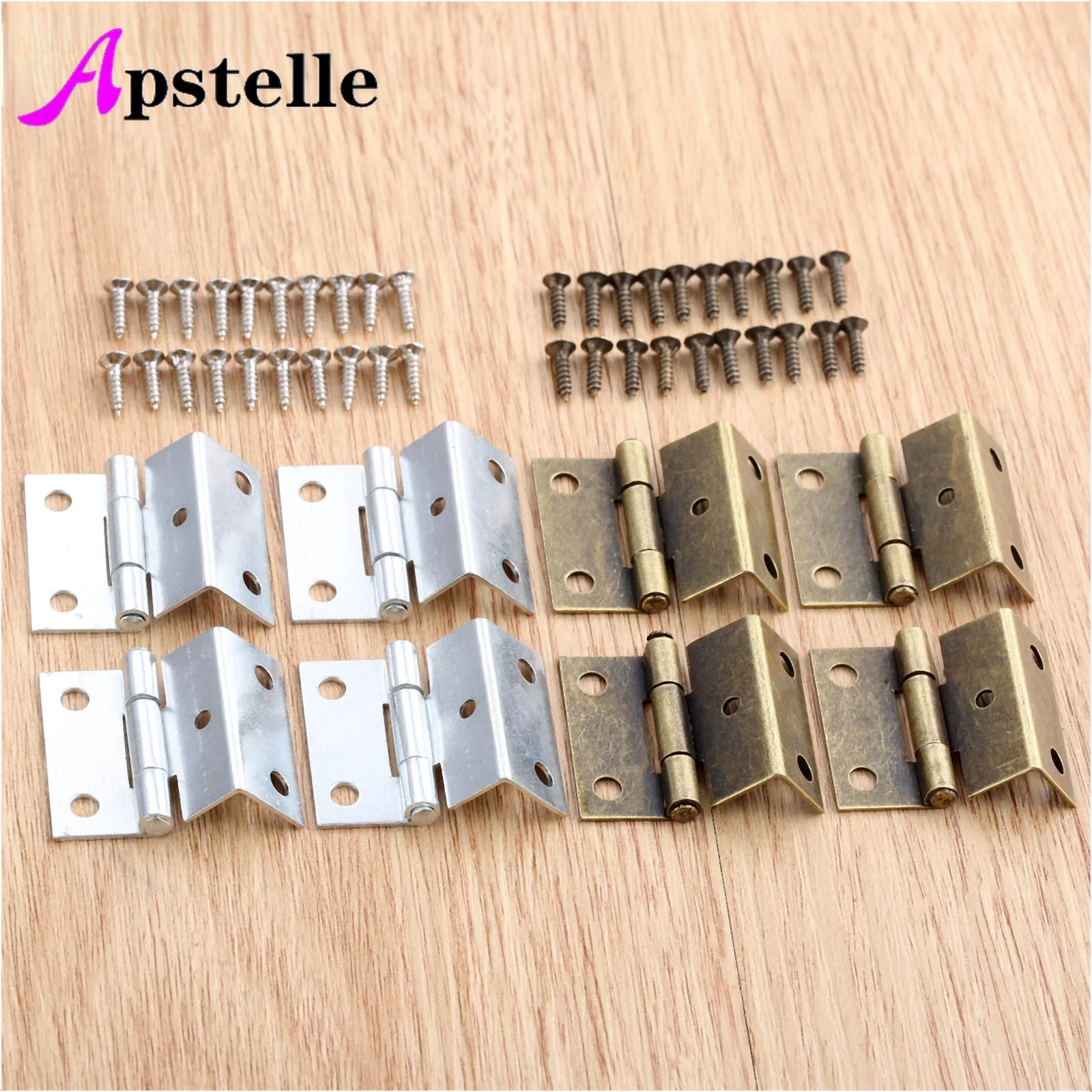 Apstelle 4 قطعة 25*15*12 مللي متر خزانة المفصلي الباب الأمتعة الأثاث مجوهرات صناديق خشبية خمر الصينية القديمة المفصلي زخرفة الأثاث