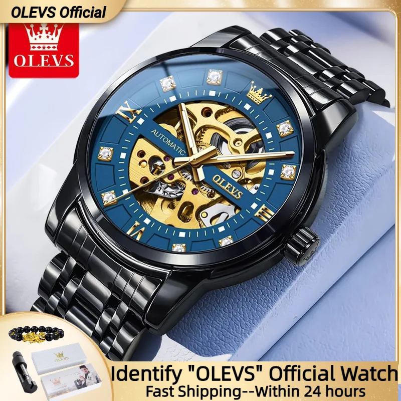 

OLEVS 9901 Men's Automatic Watch Business Luxury Mechanical Wristwatch Waterproof Luminous Stainless steel Strap Watches