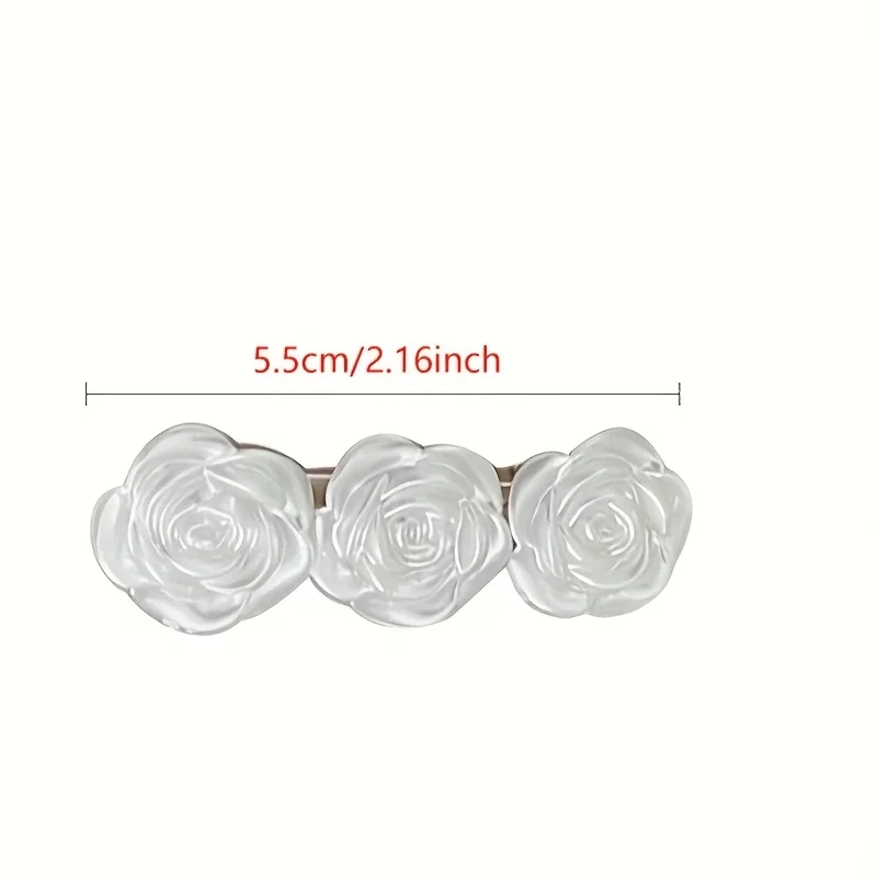 Retro Kamelien-Haarspange, Sanft und Vielseitig, Fransen-Clip, Kanten-Clip, Kopfschmuck, Kleine Rosen-Haarnadel, Sommer-Kopfschmuck – Detail 9