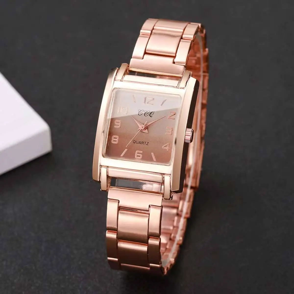 

Модные квадратные женские часы, простые аналоговые кварцевые наручные часы с арабским циферблатом, Reloj Mujer, часы для девочек, подарок (без коробки)