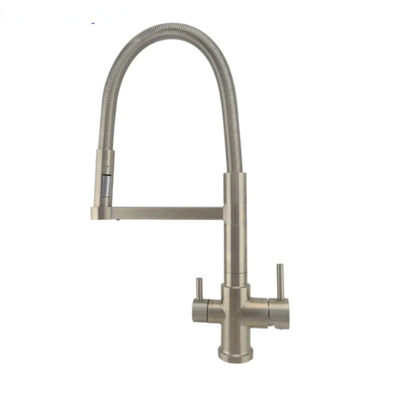 Kitchen Faucets SUS304 Pull Out Sprayer Kitchen Purified Water Filter Tap Three Ways Sink Mixer 3 Way Kitchen Faucet