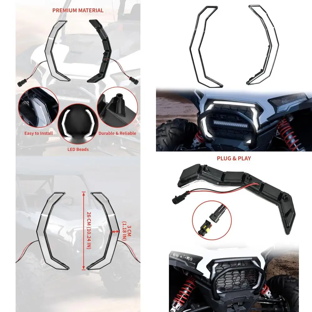 

Светодиодные акцентные фонари на решетке для Polaris RZR XP 1000/XP 4 1000 2024 2025, аксессуары, IP67, водонепроницаемый белый сигнальный светильник DRL