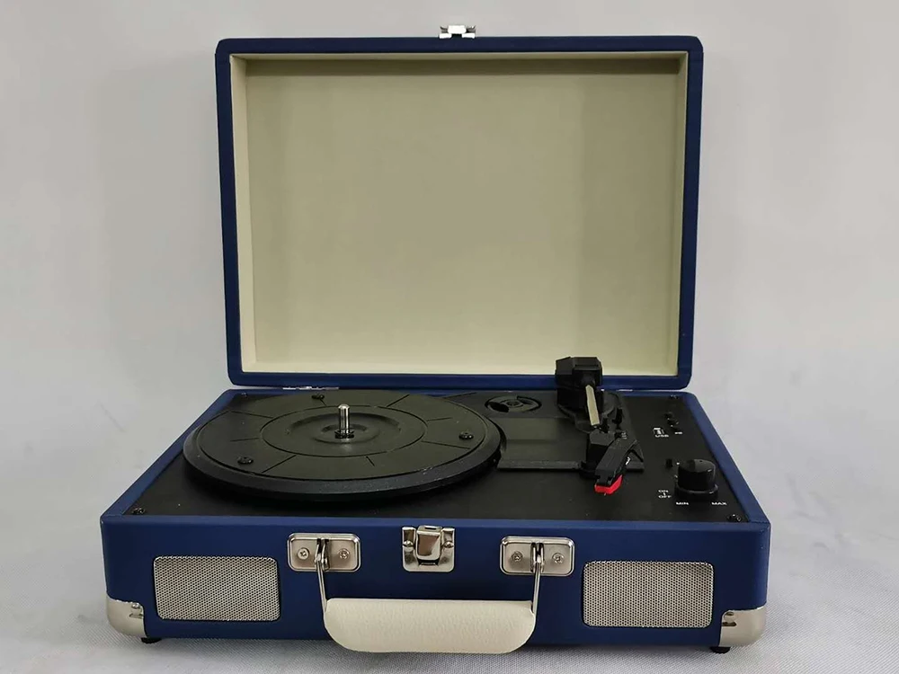 Portable Briefcase design Multiple wireless USB modern retro gramophone vinyl record player