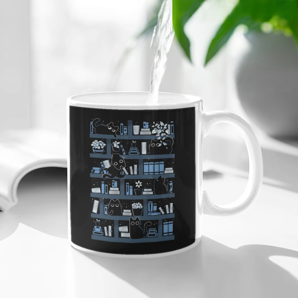 مكتبة Purrfect من Tobe FonsecaCoffee Mug Tea Cup 11oz فنجان قهوة مضحك عيد ميلاد كوب سيراميك كوب شخصي