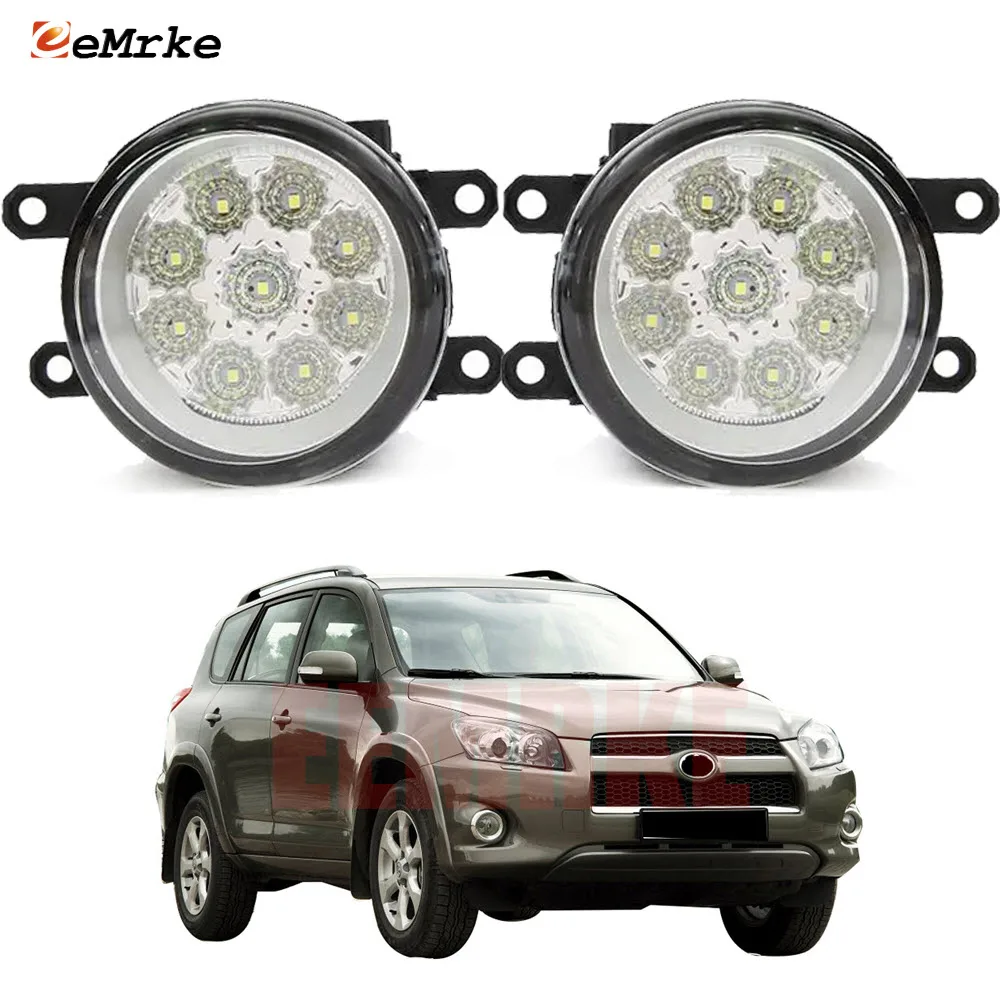 Upgrade Led Car Fog Lights PTF DRL for Toyota RAV4 Limited N.A. North America /RAV4 LWB 2009-2012 Fog Lamp Daytime Running Light