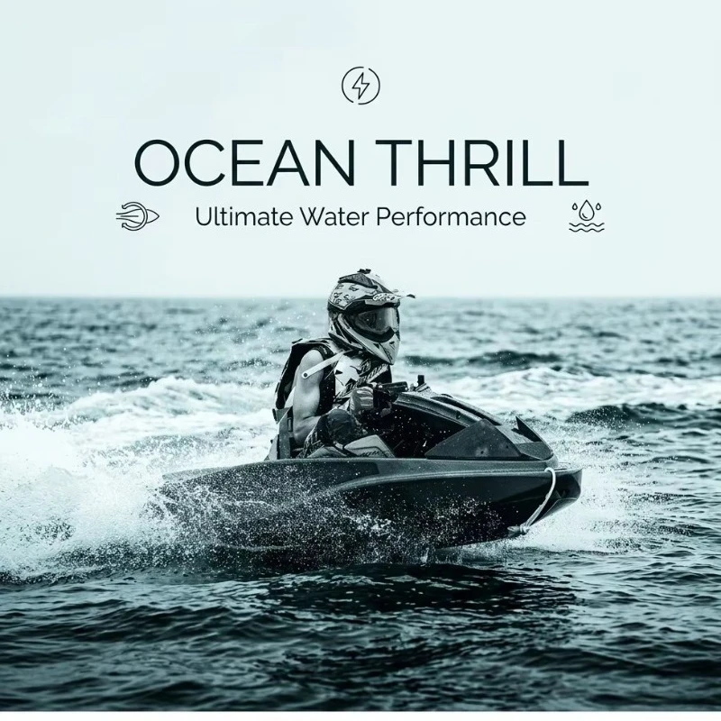 Ready to Ship Electric Jet Ski Personal Watercraft High Speed 50KMH Sleek Black Luxury Hull Racing Jetboard Mini Power Boat