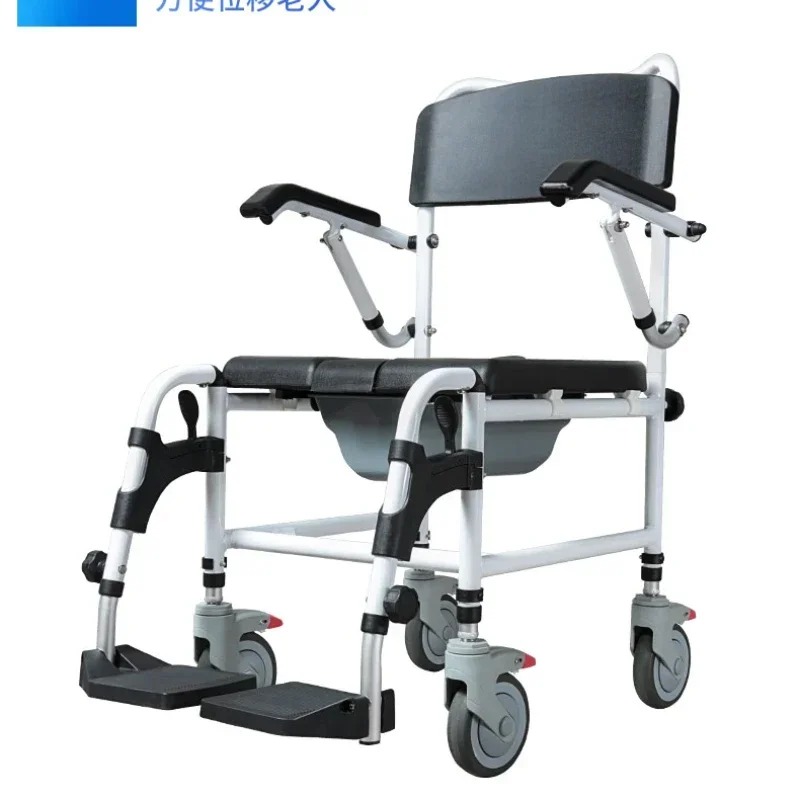 Chair for the elderly, reinforced toilet, toilet for the elderly, rural household toilet, movable wheel