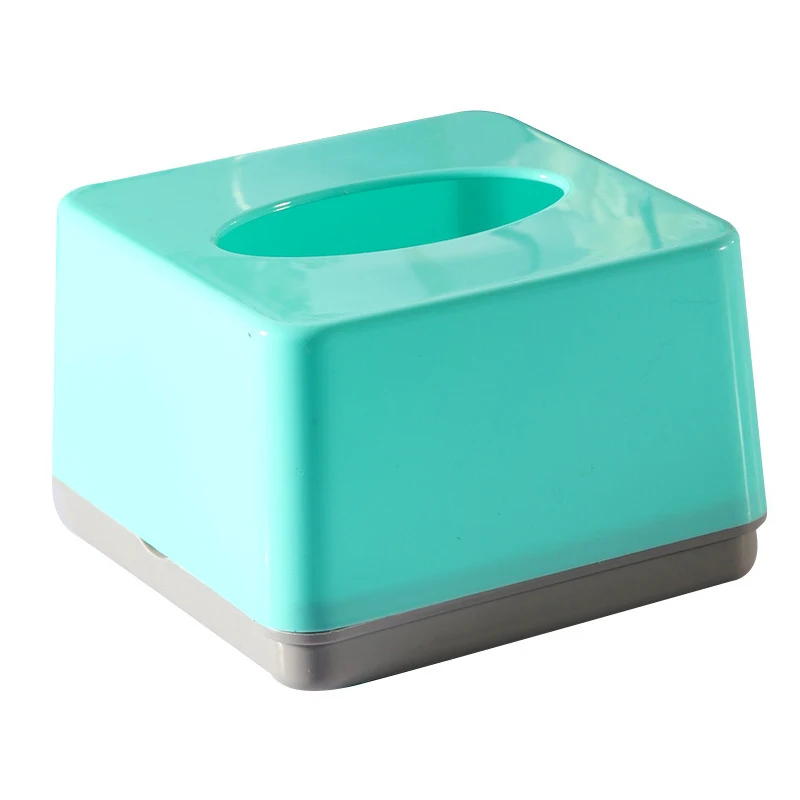[R]Commercial Grade Square Plastic Tissue Box Home Restaurant Living Room Drawer Type Can Print Logo Easy To Assemble Tissue Box