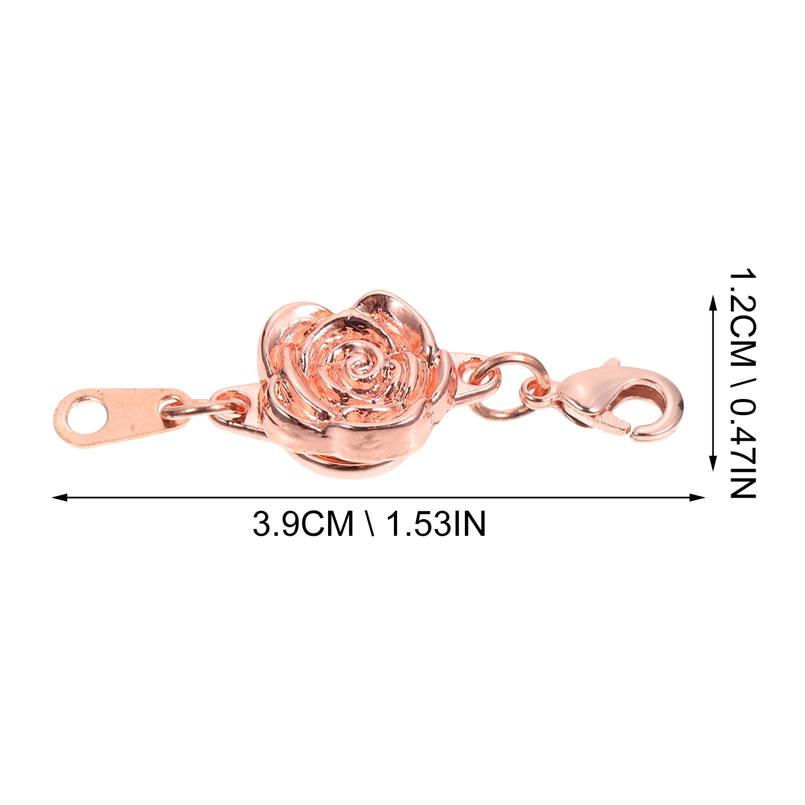 

4PCS Necklace Clasp Alloy Roses Chain Bracelet Extender Jewelry Connector Anklet Durable Easy Install Long Life Quality