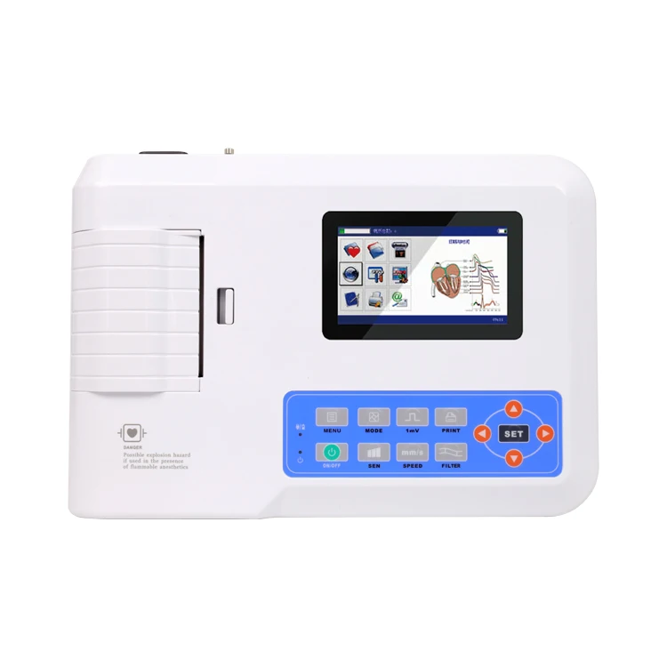 Real Manufacturer CONTEC 300G CE Digital Portable 12 Leads Pc 3 Channel  Machine E cg Mon itor