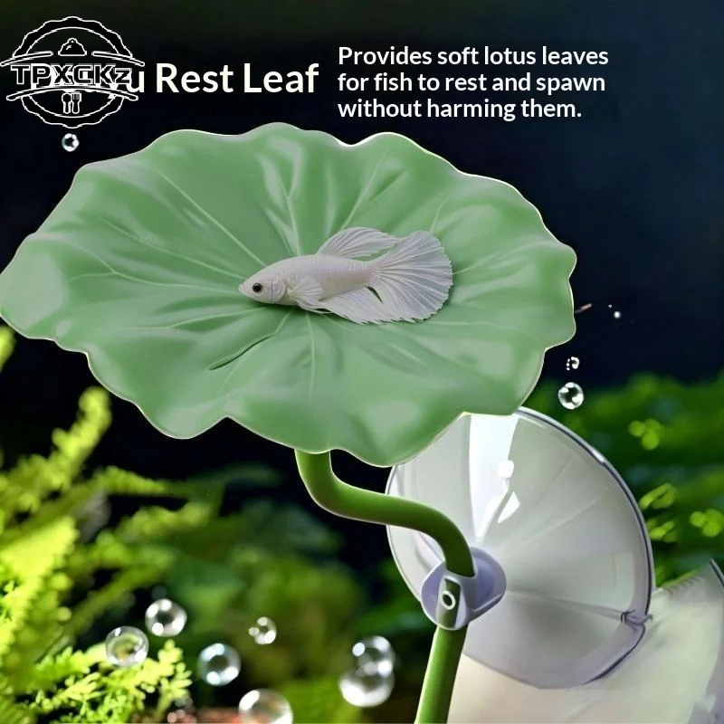 Soft Betta Fish Rest Lotus Leaf Fish Friendly Smooth Surface Stable Suction Cup For Betta Resting Spawning In Aquarium Tanks