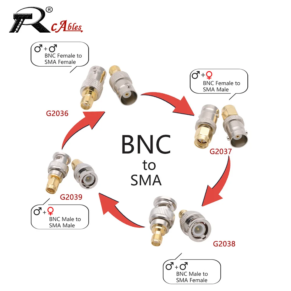 1PC TNC Female to SMA Female /Male  TNC Male to SMA Female /Male Straight  RF adapter Converter