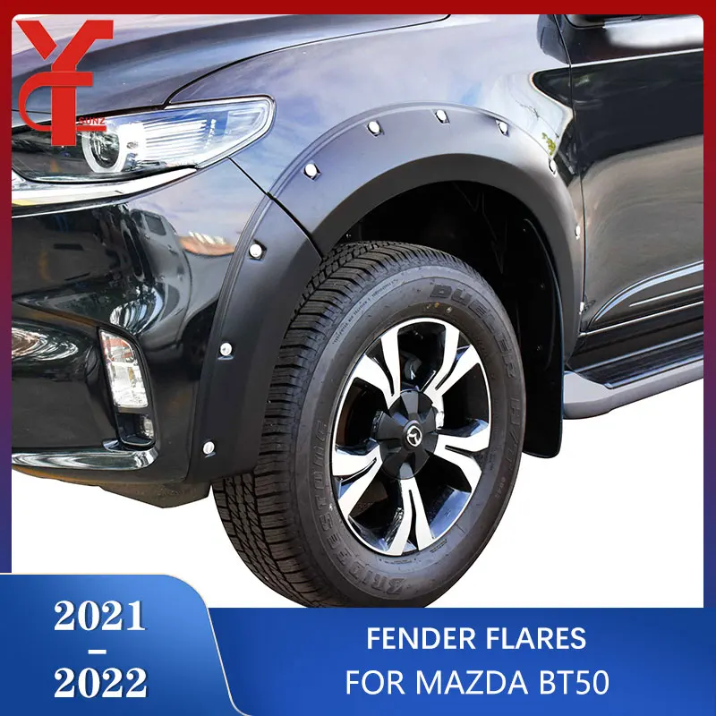 

ABS Mudguards Wheel Arch Fender Flares For Mazda Bt50 2021 2022 Double Cabin Car Accessories
