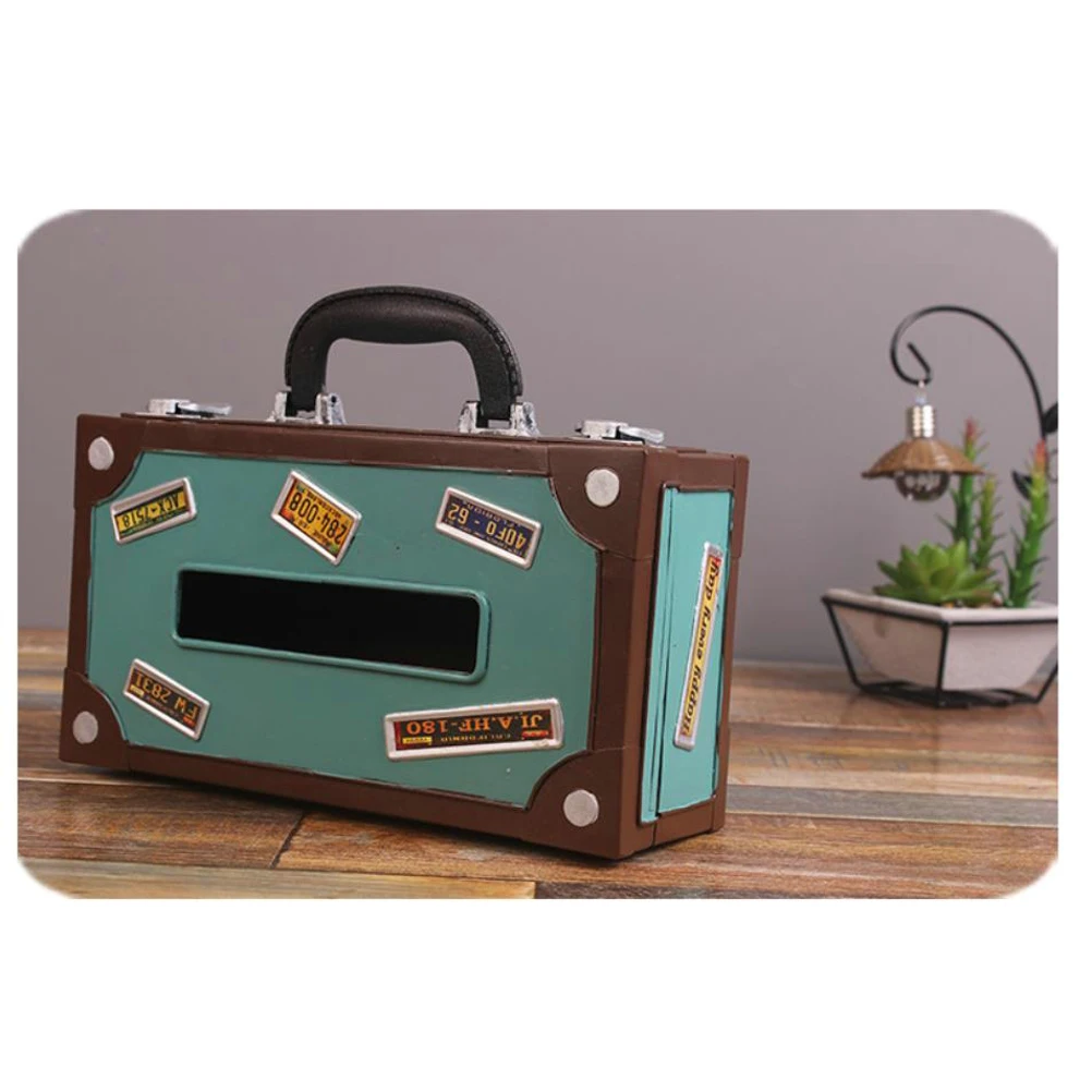 

Retro Iron Tissue Holder Wide Opening For Home Office Hotel Decor Napkin Storage Container Paper Towel Organizer Square