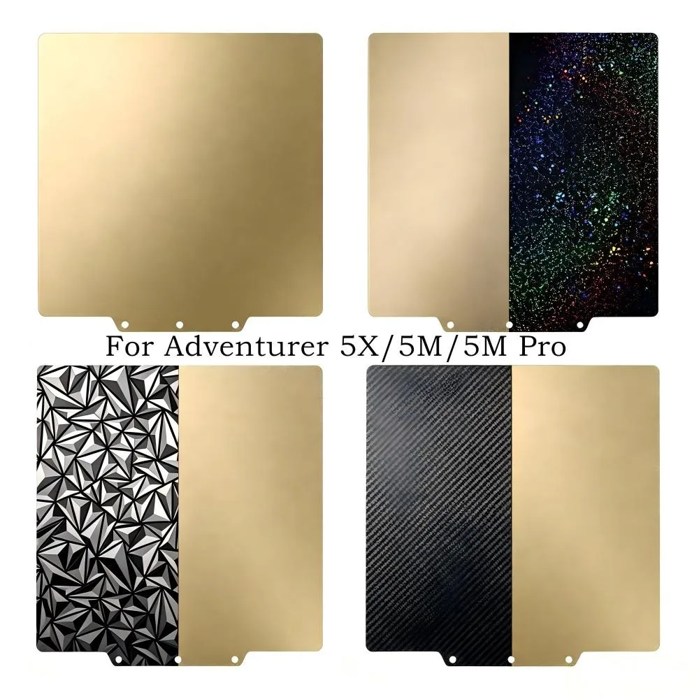 For Flashforge AD5M AD5M Pro AD5X Build Plate 235x235mm Double Sided Textured PEI Flexible Spring Steel Sheet Strong Adhesion