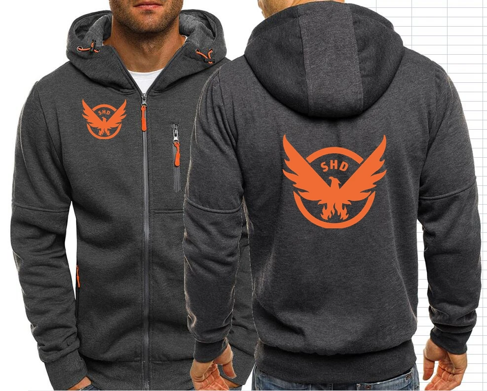 The Division SHD Casacos com capuz para homens, Jaquetas masculinas, Zipper Sweatshirts, Roupa masculina, Casacos, A Estratégia Homeland