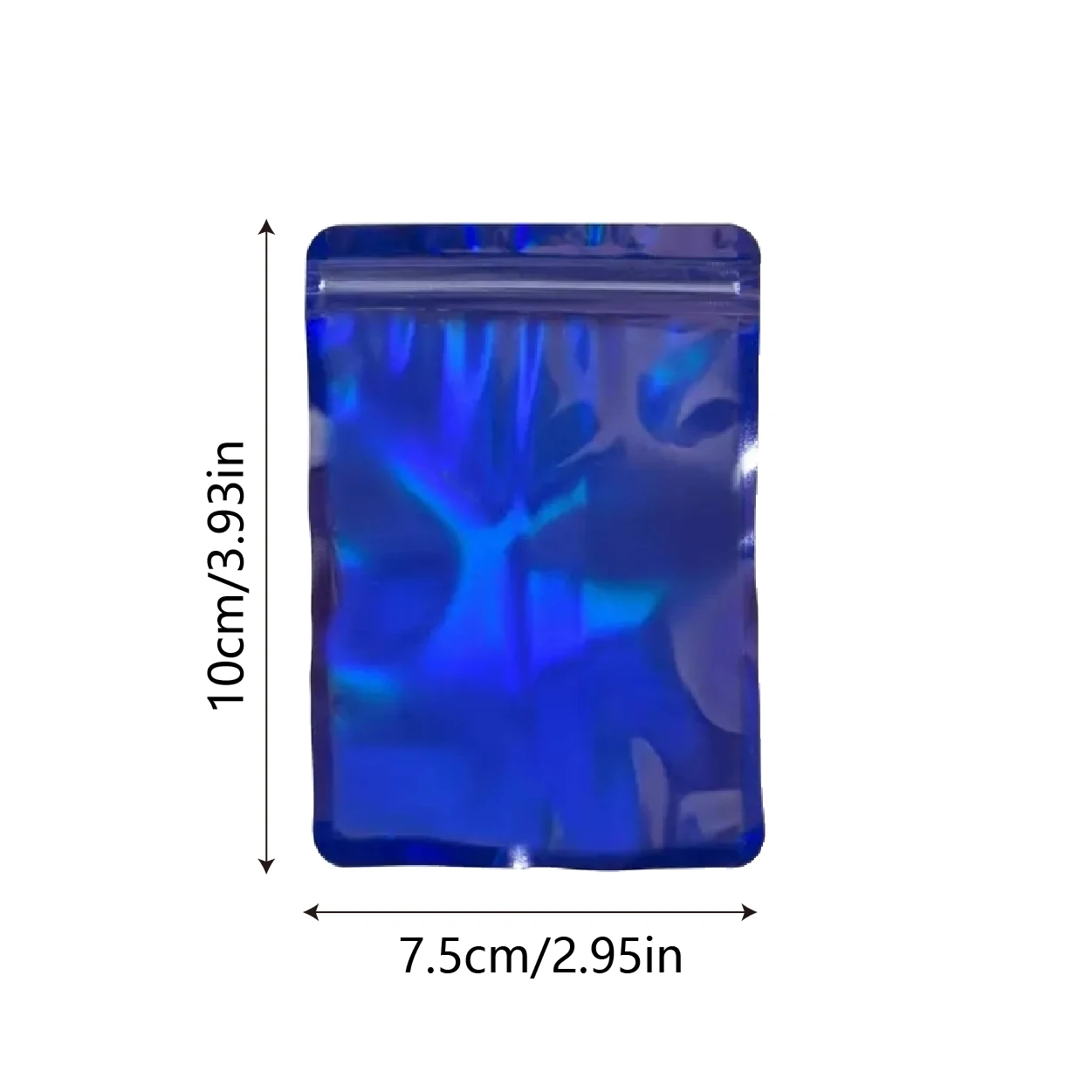 50pcs Holographic Laser gift bags, Jewelry Packaging Bags, Resealable Ziplock mylar Bags with Clear Window