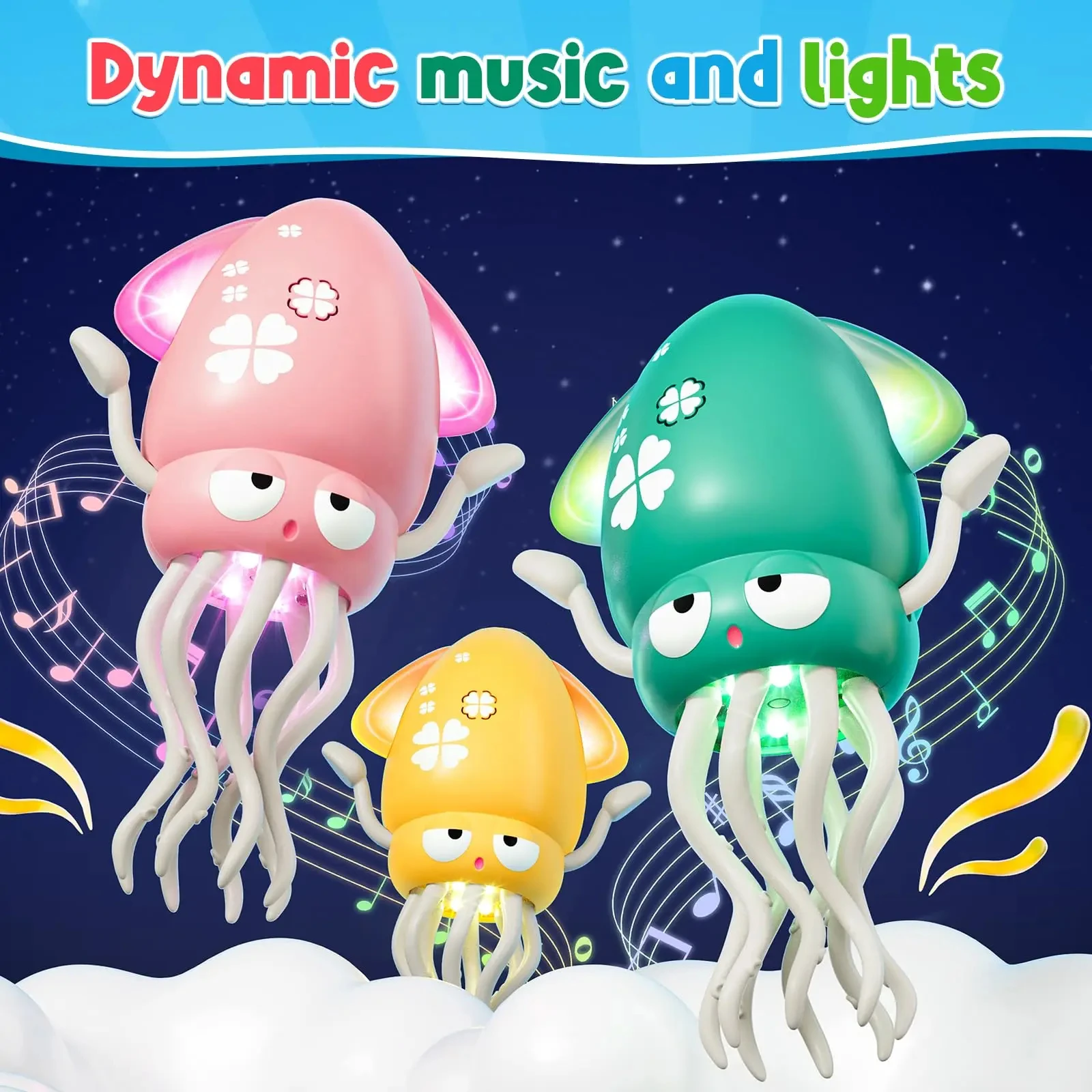 ledライトと音楽付きインタラクティブダンシングタコおもちゃ、電動で這うセンサー付き障害物回避機能搭載、子供や幼児へのプレゼント