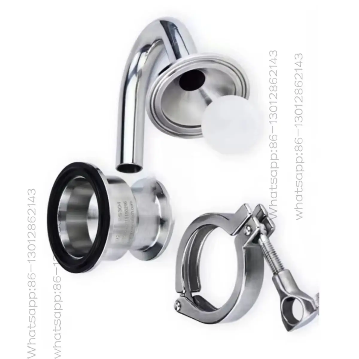 NEU 1 STÜCK 2 Zoll Klemmdurchmesser 64mm Sanitär-Abgasventil Schwimmkugel Tri-Clamp Edelstahl 316