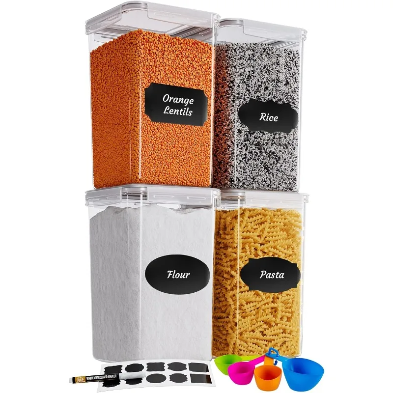 Extra Large Tall Food Storage ContainersRice - Airtight Kitchen & Pantry Bulk Food Storage