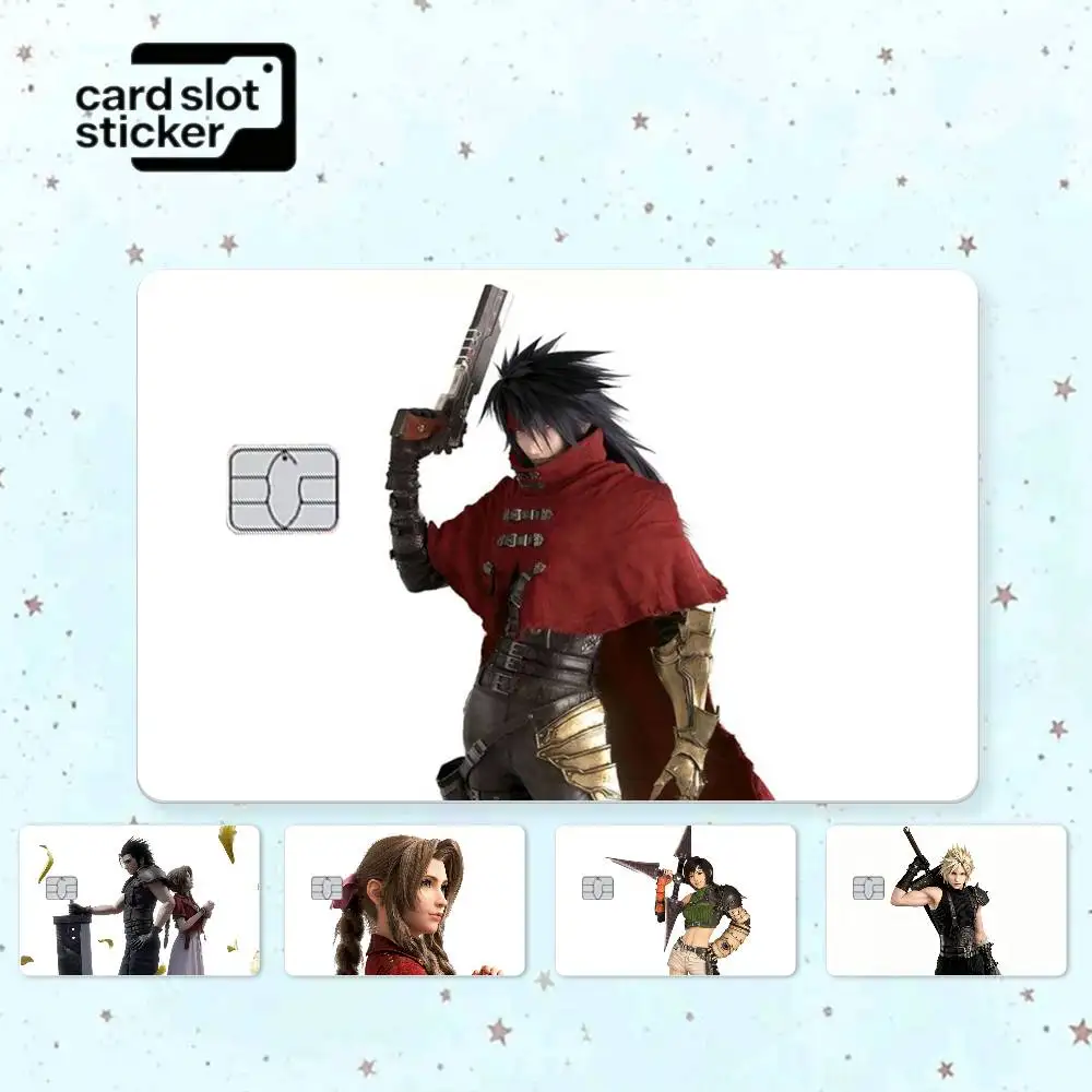 

Game Final F-Fantasy Credit Card HD Stickers Game Card Decal Small Chip Waterproof Sticker Gift