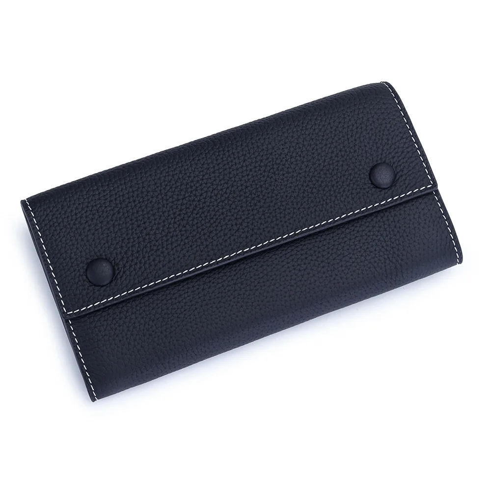 

Модный женский кошелек из натуральной кожи, большой вместимости, с множеством отделений для карт, универсальный клатч-кошелек