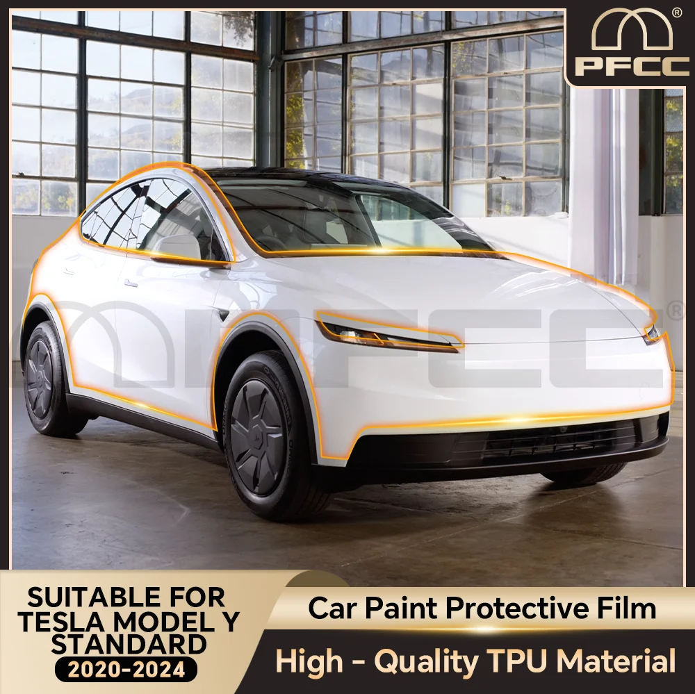 

Предварительно нарезанная защитная пленка PPF TPU для кузова Tesla Model Y Standard 2026-UP, прозрачная, устойчивая к царапинам, самовосстанавливающаяся, защитная пленка-покрытие