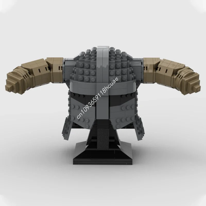 

607 деталей MOC Skyrimss - Железный шлем, конструктор, рождественский подарок, креативный набор для творчества, идеально подходит для индивидуальных проектов, подарок на день рождения