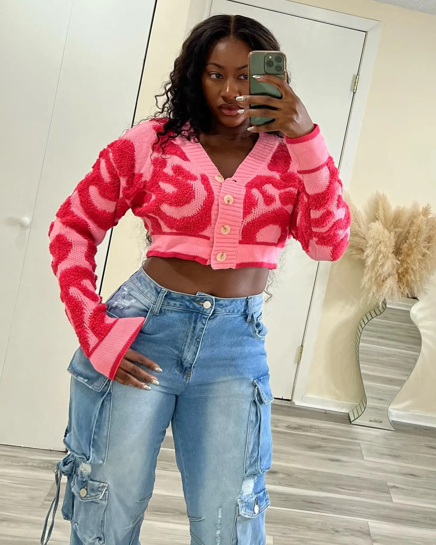 

Повседневный кардиган-свитер Y2K с V-образным вырезом на пуговицах для женщин, осенний, стильный, с длинным рукавом, теплый, уличный, вязаный, классический джемпер