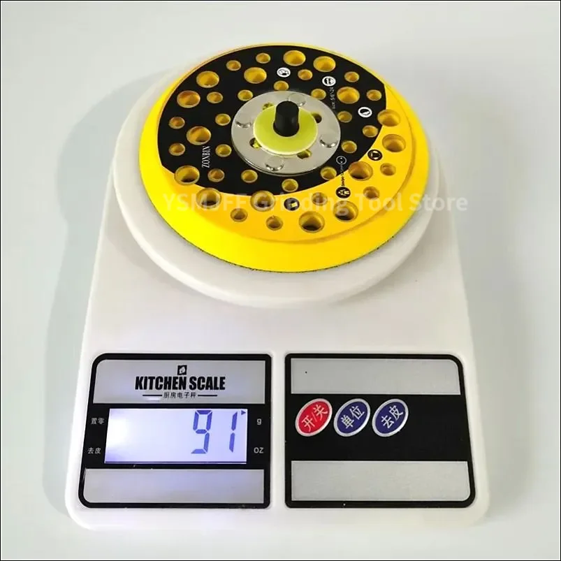2PCS 5 Inch 44 Holes Grip Faced Vacuum Backing Pad Hook & Loop, 5/16