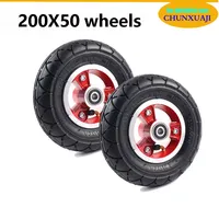 8 Inch Inflation Wheel 200x50 Outer Tyre Inner Tube with Alloy Hub for KUGOO S1 S3 Electric Adult Scooter Parts